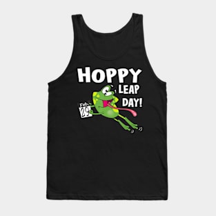 Funny Frog Hoppy Leap Day February 29 Leap Year Birthday Tank Top